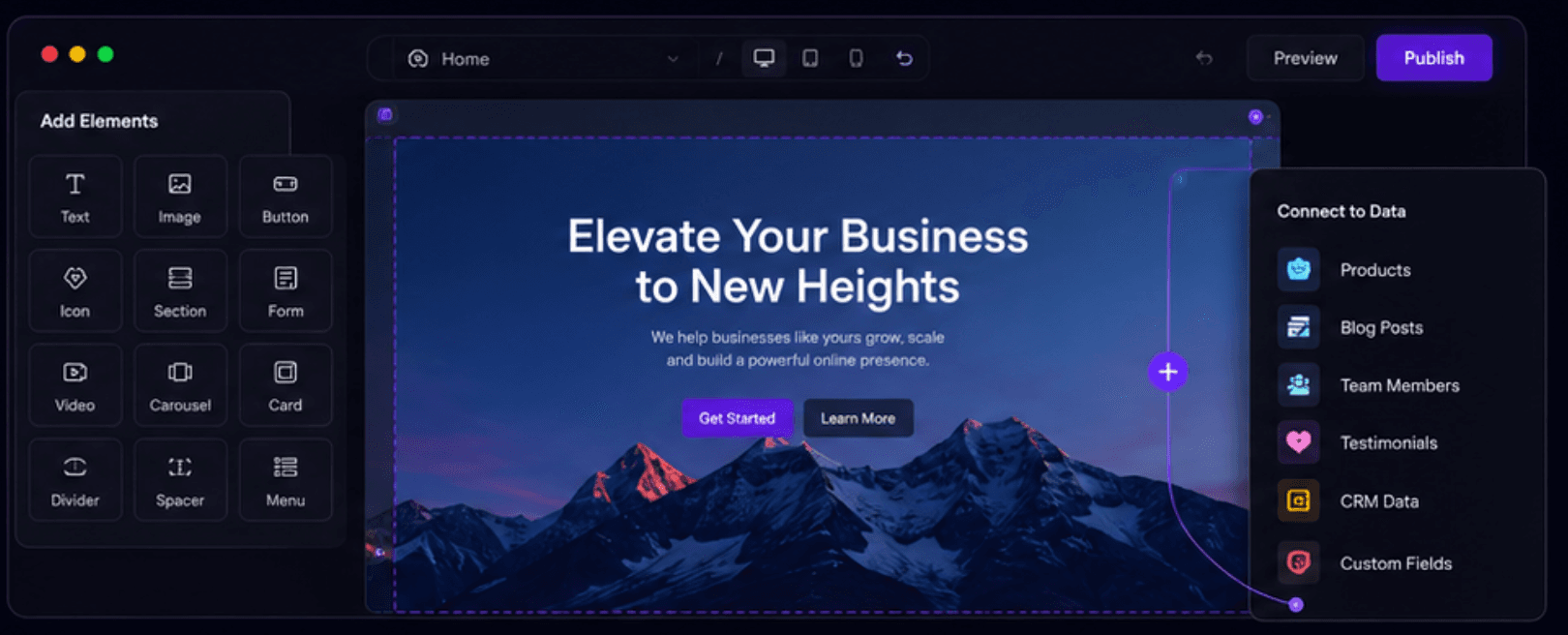 Websites and Commerce inside the BridgeConnect platform